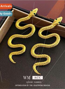 lver pin wh diamonds metal snake earrings Europe earrings ni