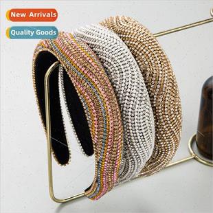 Europe baroque diamond Hair sponge 适用women chain hea bands