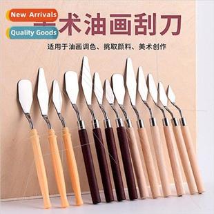 spatula set wooden Gouache steel painting stainless flat oil