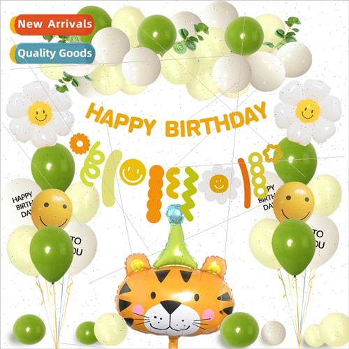 New ins tiger rabb giraffe string pull flag birthday package