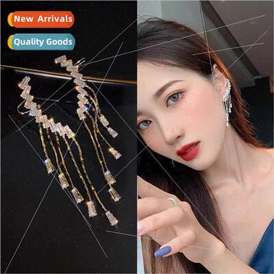 Zirconia sparkling diamond ear bone clip earrings onepcs ear