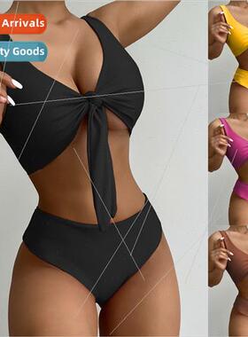 2023 New Swimsu Tight Europe Backless Bikini Womens Sensual