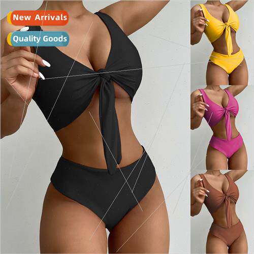 2023 New Swimsu Tight Europe Backless Bikini Womens Sensual