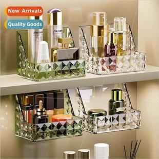 Wall Mounted Mirror Cabinet Organizer Skincare pstick Makeup