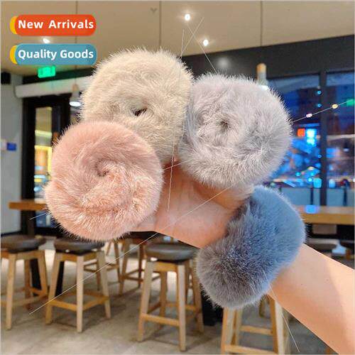 Korea pill head snap circle imation rabb hair head rope plus