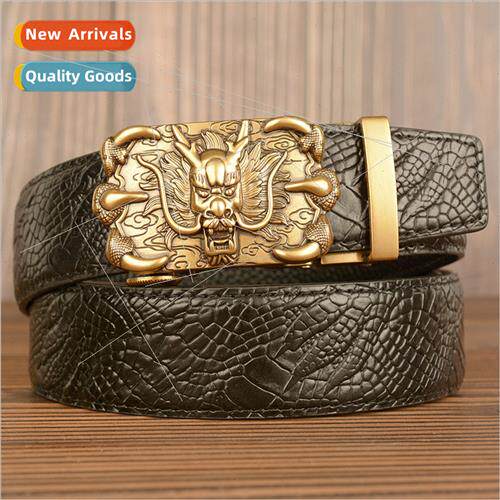 Dragon head men belt automatic buckle cowhide belt leisure c