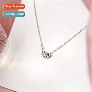 double sided love Europe necklace dimensional heart three