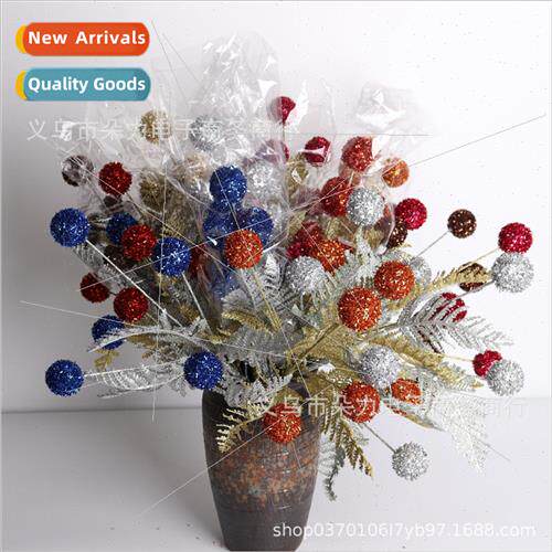 Christmas gold dust simulation flowers festive decoration ho