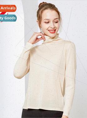 Autumn winter thin silk turtleneck bottoming shirt Korea Sli