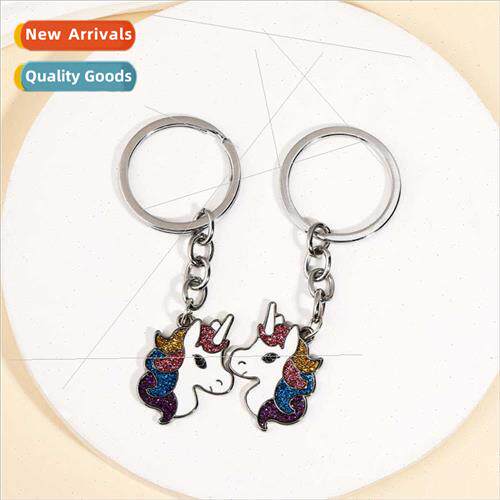 Unicorn keychain pendant hundred couples  key chain pendant