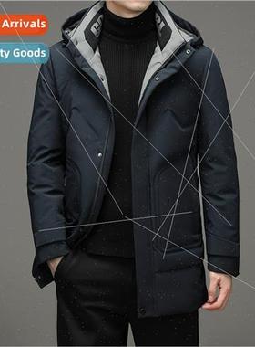 Removable cap  jacket men down jacket in long 2023 winter da