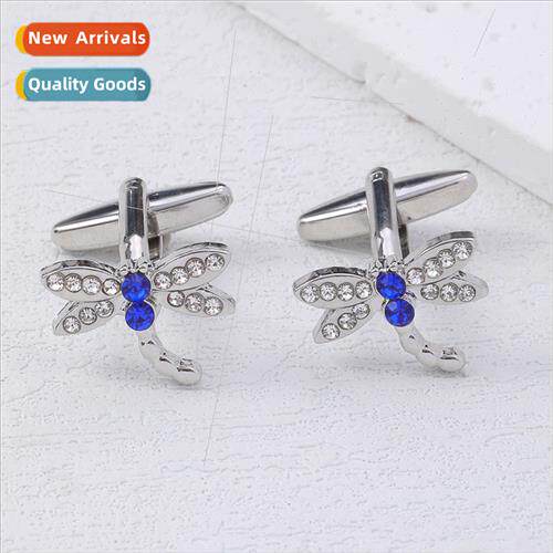 Europe new high-grade alloy crystal micro-encrusted cufflink