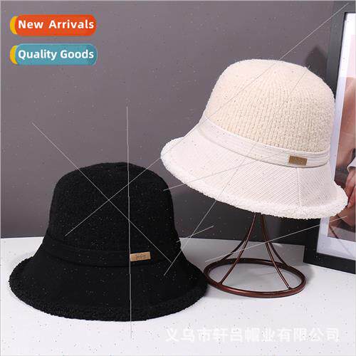 Lamb wool fisherman hat children fall winter retro padded wa