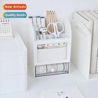 Creative pen holder plug-in reminder card organizer desk orn