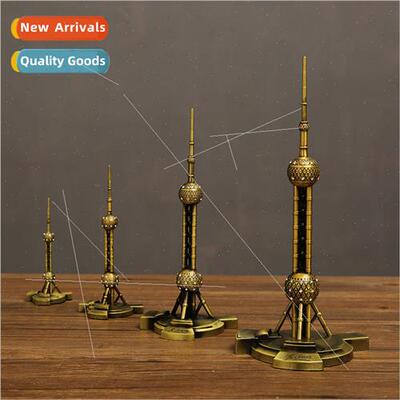 Metal Oriental Pearl Tower Archectural Shanghai Tourism Souv