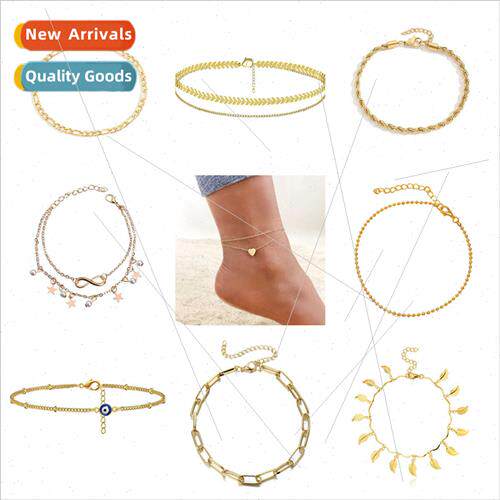 Bohemian wind chain summer metal anklet ensemble female Mult