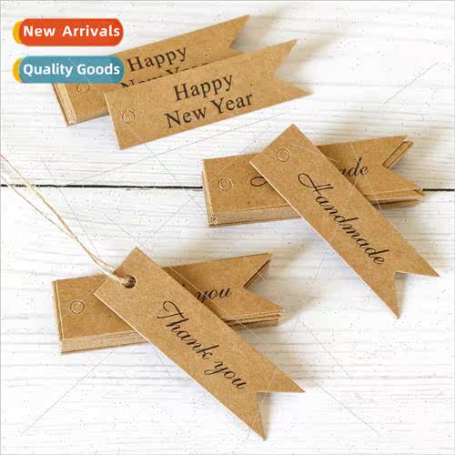 DIY long kraft paper thank you tags cookies candy baking pac