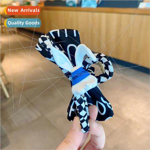 Acrylic cute rabb hair clips back head plate hair grip clip