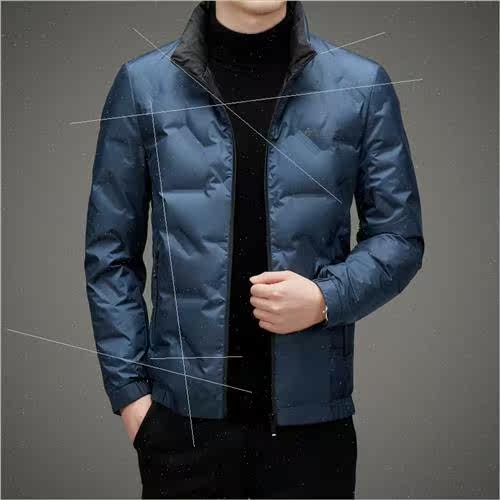 ght down jacket men short 2023 new collar fashion casual war