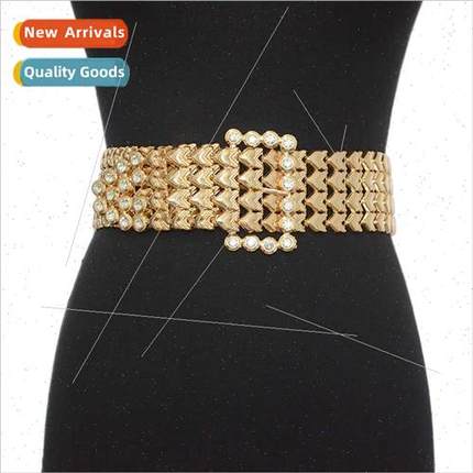 Ladies Belt Women Casual Atmosphere Metal Hollowing Belt Rhi
