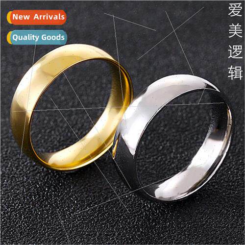 Vegan Ring Reflective Mirror Tanium Jewelry Curved Stainless