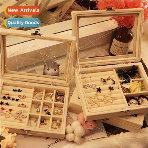 Jewelry Storage Box Necklace Bracelet Jewelry Velvet Desktop