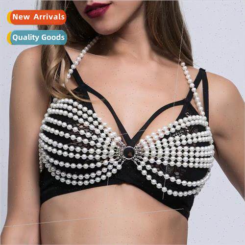 120009 Sexy Small Circle Pearls Chain de by de Neck Top Wrap