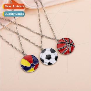 volleyball soccer baseball necklace fash sports cartoon wind
