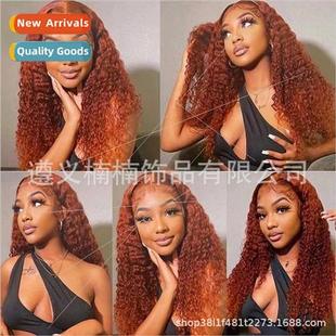 Front Lace Long Curly Hair African Long Small Curly Wigs Hig