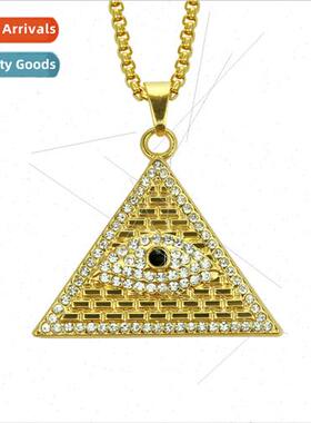 Jewellery Evil Eyes Pyramid Pendant Necklace Hip Hop Evil Ey