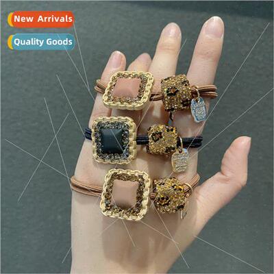 leopard Czech drill headband simple pill head ribbons square