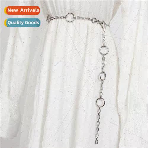 Metal circle waist chain female decorative skirt su waist fa