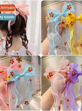 Bow children hair clips braided hair flutter headdress ltle