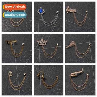 Brish diamond anchor diamond chain fashion pins men su acces