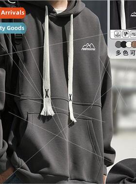 cotton sweater men spring fall high set tide heavy loose jac