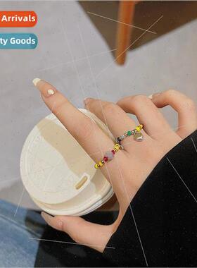 2022 new hundred ins Yang Mi colorful string love beads simp