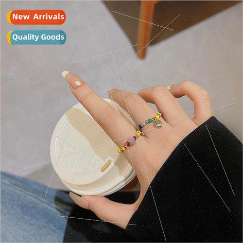 2022 new hundred ins Yang Mi colorful string love beads simp