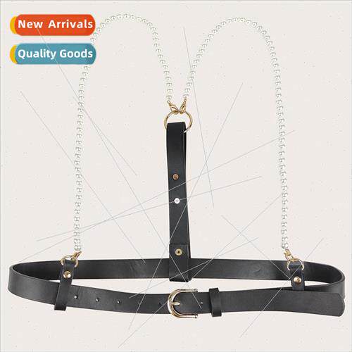 pearl back belt female decorative shirt senior sense hundred