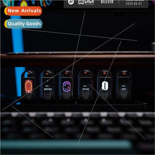 RGB proposed glow tube clock desktop creative ornaments boyf