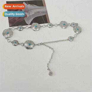 Hundreds dress Korean iron chain oval waist chain skirt summ