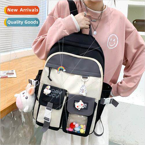 new school season students schoolbag Korean fresh shoulder b