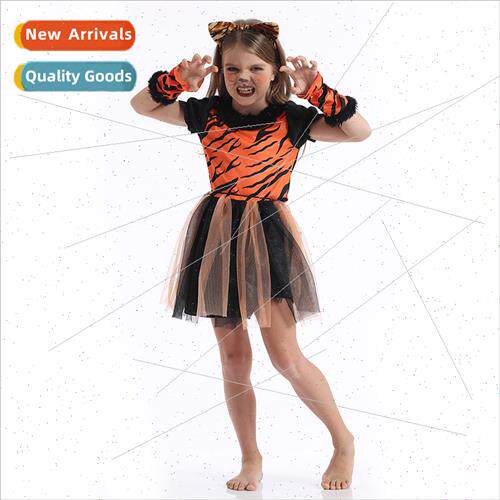 Mardi Gras Childrens Permance Costume ttle Tiger Animal Cost