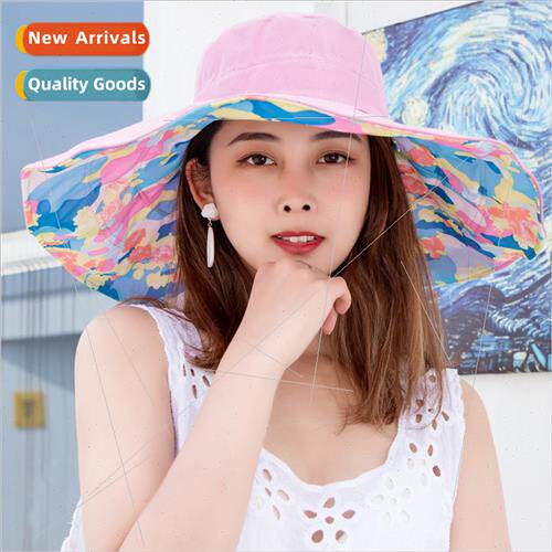 Double-sided wear foldable sunscreen beach sun hat summer la