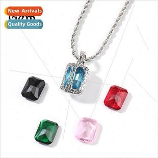 Hop Flip Pendant New Neckl Gemstone Hip Colorful Europe Flop