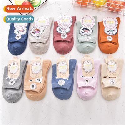 Mid-calf socks female fall winter new bear socks cartoon cot