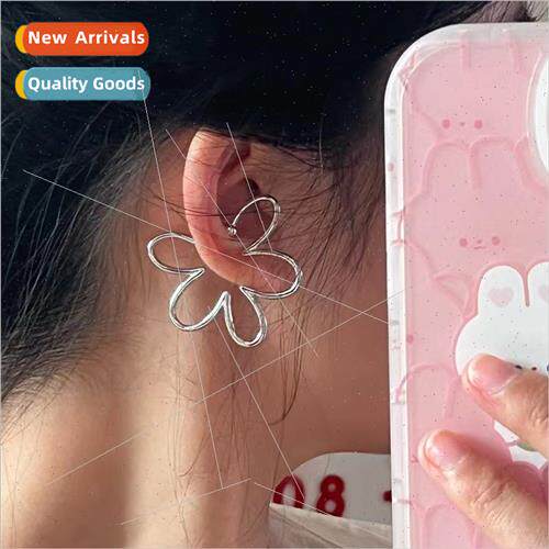 Ins sense whout ear holes ear clips floral commuter new ear