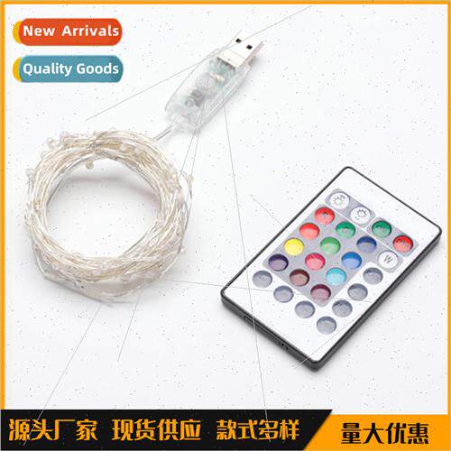 RGB colorful point control copper wire flashing string light