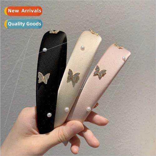 Pearl butterfly hair bands 2023 new pressed hair wash face h