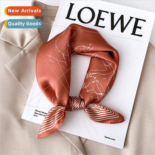 lk silk scarf women versatile spring fall small square scarf