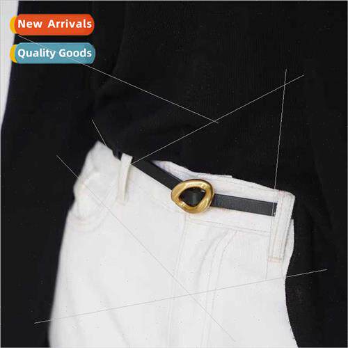 Fashion leather waist small belt female black trouser belt d